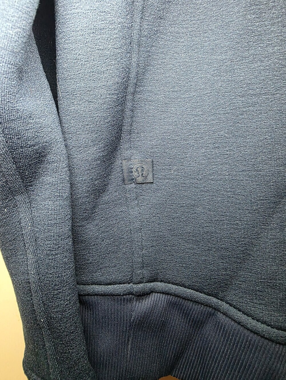 Lululemon Kick The Cold Funnel Neck Fleece Sweatshirt Inkwell Navy Blue Size 8 - Picture 11 of 15